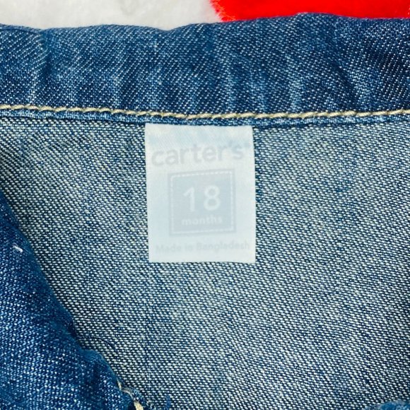Carter's Unisex Blue Denim Jacket 18 Months - Picture 3 of 7